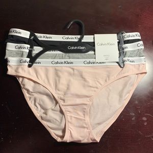 Size M and L Calvin Klein bikini 3-pack panties